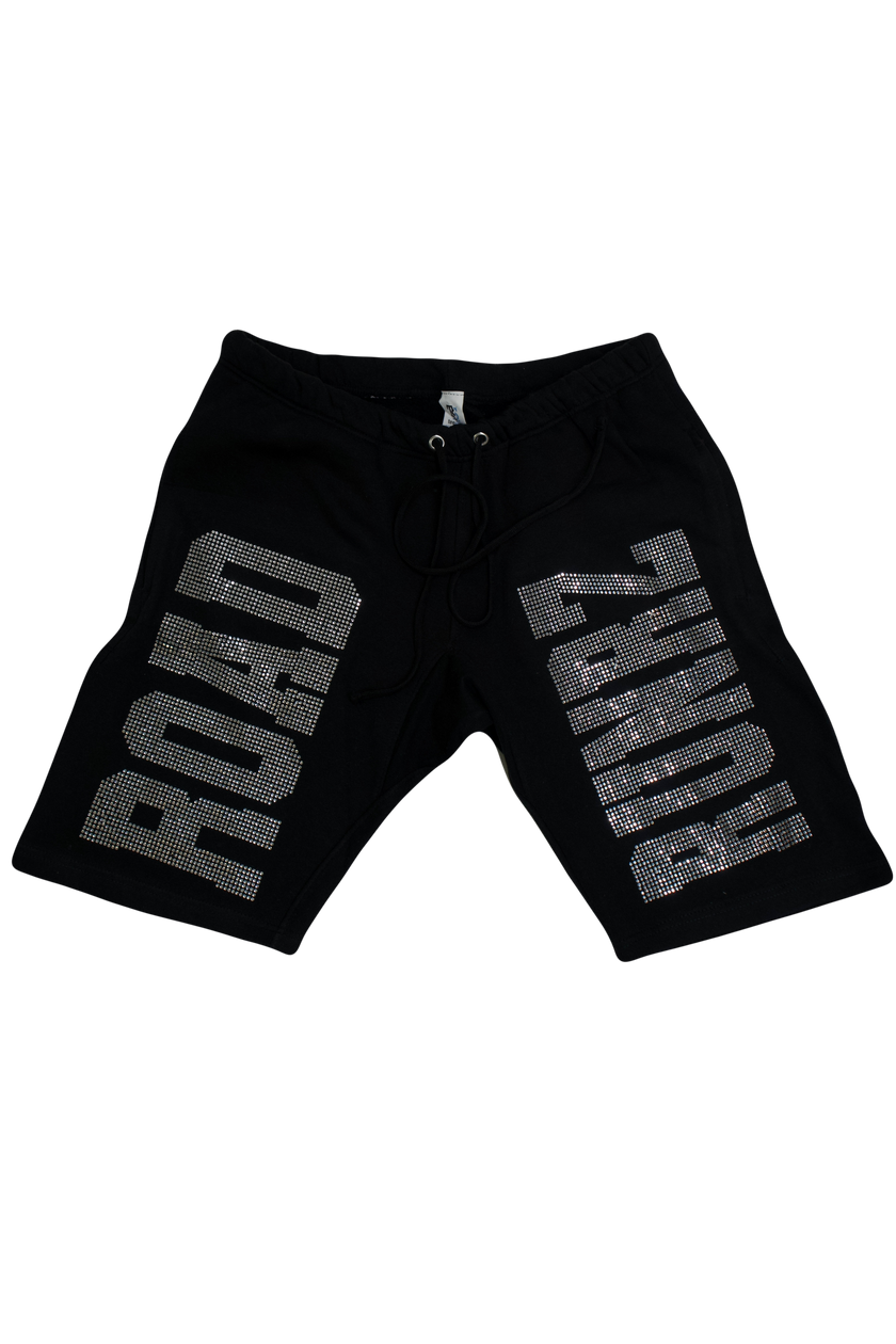 Sweat Shorts w/ Varsity Font RoadRunrz Rhinestones