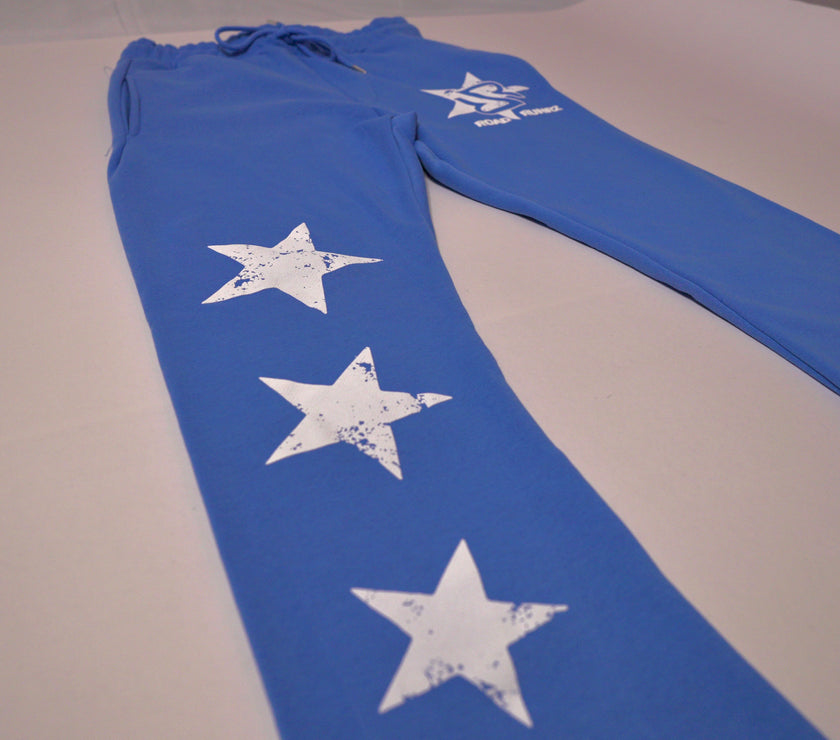 Baby Blue RR Star Stacked Pants