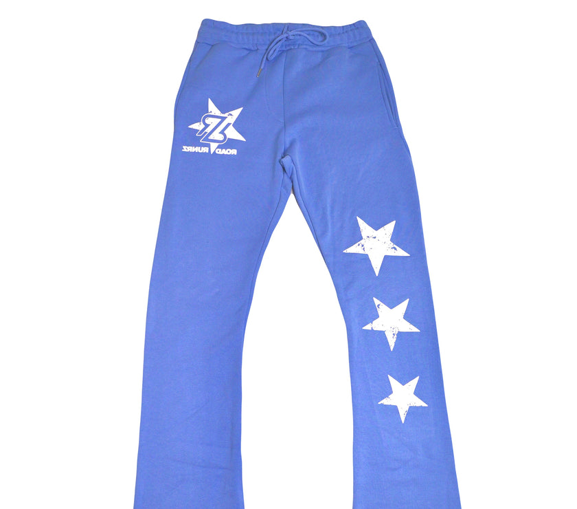 Baby Blue RR Star Stacked Pants