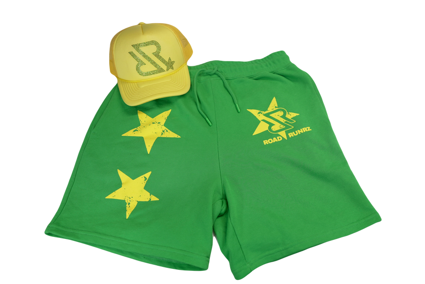 Green Shorts w/ Yellow Star Logo