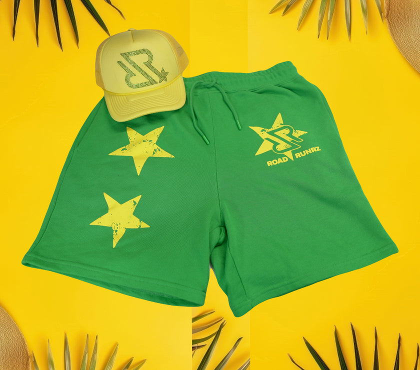 Green Shorts w/ Yellow Star Logo