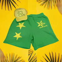 Green Shorts w/ Yellow Star Logo