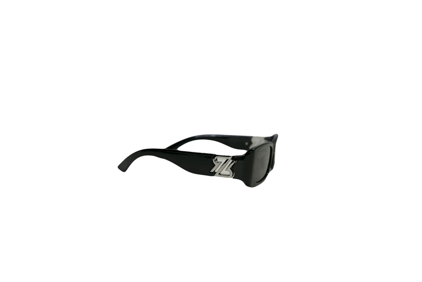 Sun Glasses-  RR Logo , w/ Dark Lenses, Black or white Frames