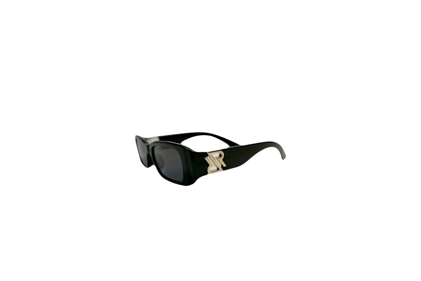 Sun Glasses-  RR Logo , w/ Dark Lenses, Black or white Frames