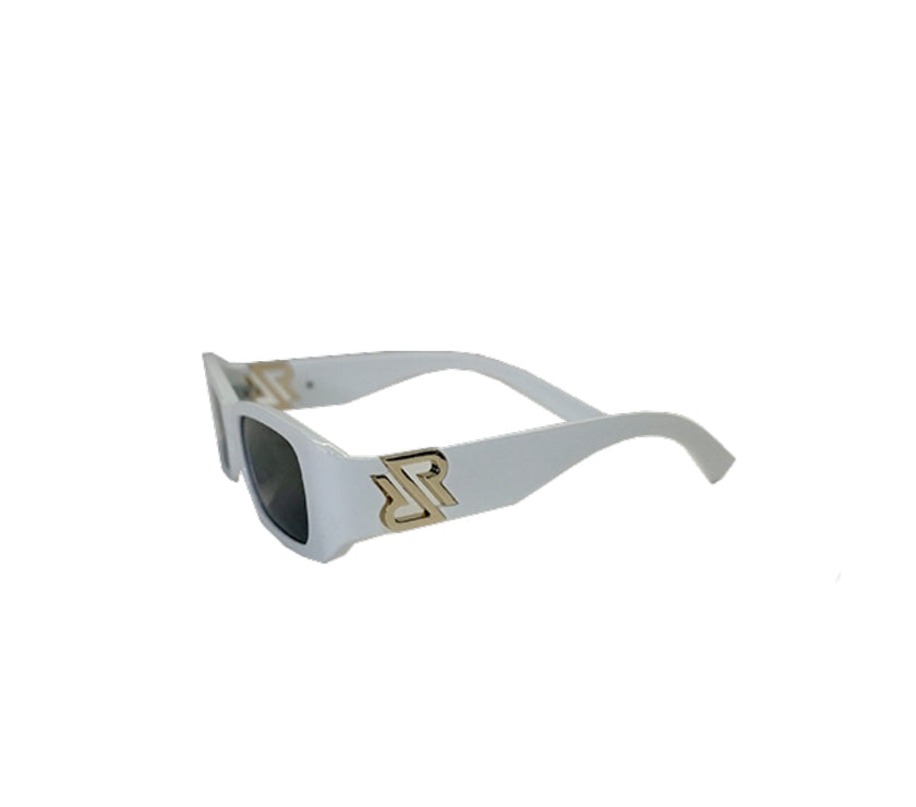 Sun Glasses-  RR Logo , w/ Dark Lenses, Black or white Frames