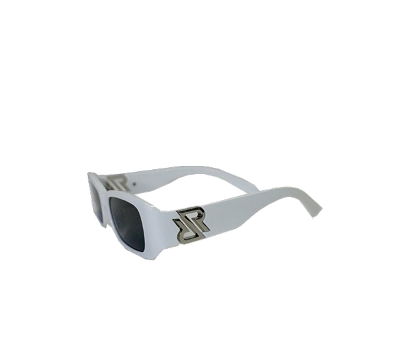 Sun Glasses-  RR Logo , w/ Dark Lenses, Black or white Frames